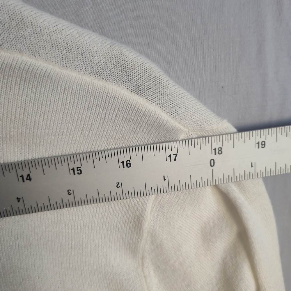 New York & Company Cream Grey Black Colorblock Argyle Cardigan Sweater XL - Picture 9 of 9